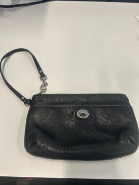 Vintage Coach Park Leather Medium Wristlet  F49472